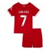 Liverpool Luis Diaz #7 Babykleding Thuisshirt Kinderen 2023-24 Korte Mouwen (+ korte broeken)